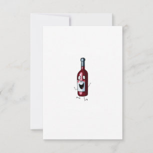 Cartão De Agradecimento Tema de vinho, vinho tinto, garrafa de vinho