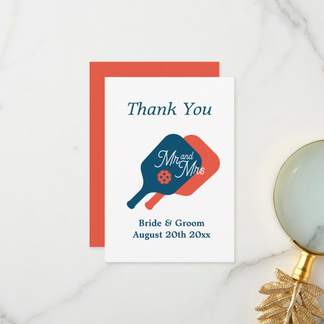 Cartão De Agradecimento Tema incomum de piceball casamento obrigado cartas (Frente/Verso In Situ)