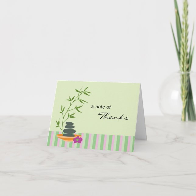 Cartão de Agradecimento Tema Spa (Frente)