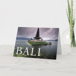 Cartão De Agradecimento Templo Ulun Danu   Bali, Indonésia   Obrigado