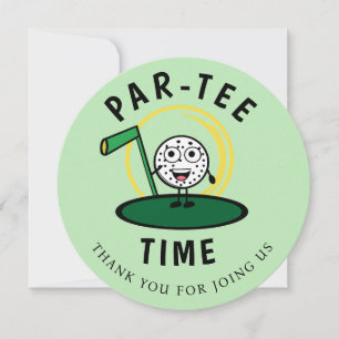 Cartão De Agradecimento Tempo Par-Tee Golfista