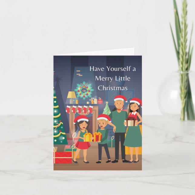 Cartão De Agradecimento Tenha um Natal Feliz (Frente)