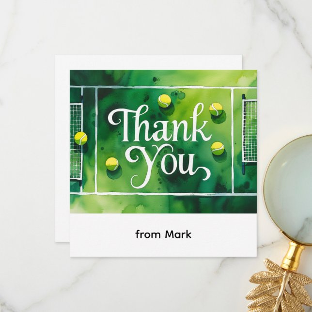 Cartão De Agradecimento Tenis estilo aquarela (Frente/Verso In Situ)