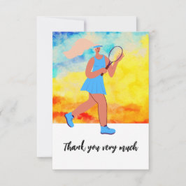 Cartão De Agradecimento Tênis player
