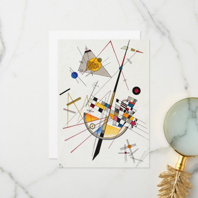 Cartão De Agradecimento Tensão Delicada, nº 85, por Wassily Kandinsky (Frente/Verso In Situ)