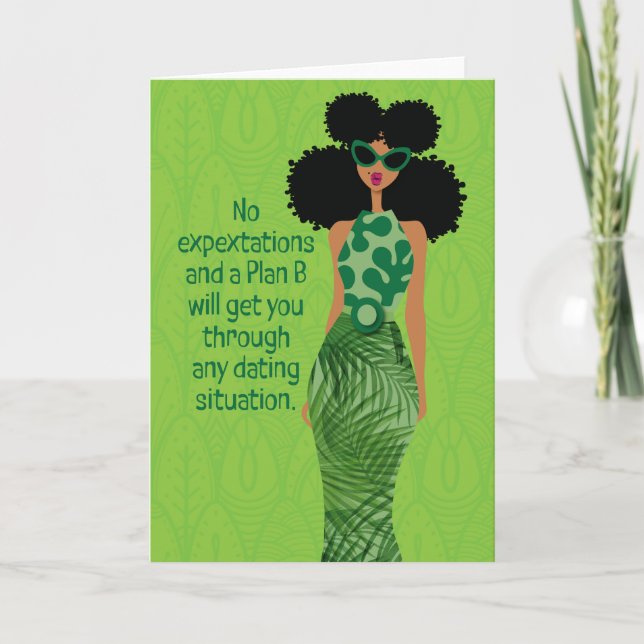 Cartão De Agradecimento Terapêutica com teclas baixas - Sem expactações e  (Frente)