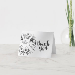 Cartão De Agradecimento Terapêutica de Massagem Terapia Mãos Energia Spa B