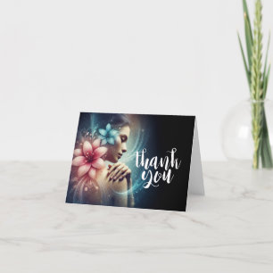 Cartão De Agradecimento Terapêutica de Massagem Terapia Mãos Energia Spa B