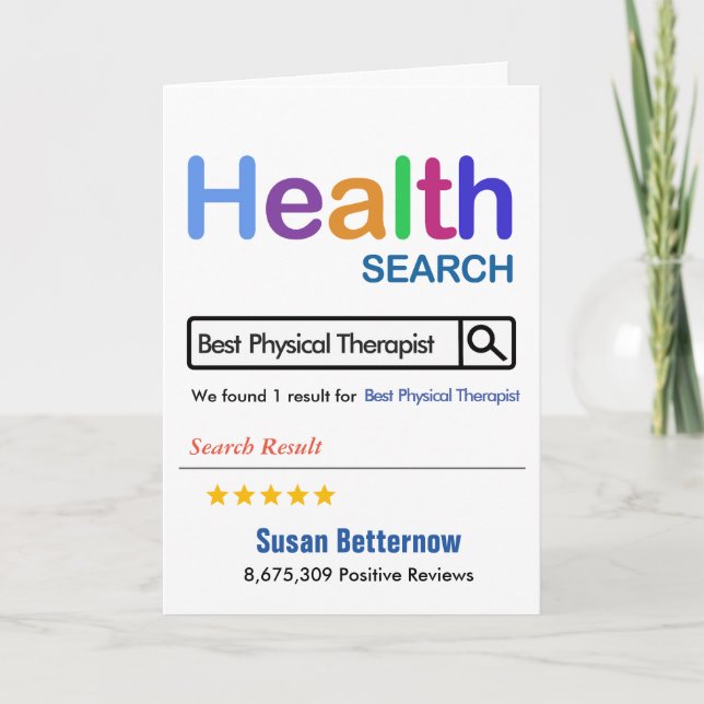 Cartão De Agradecimento Terapêutica Física Engraçado Presente Melhor Denti (Frente)