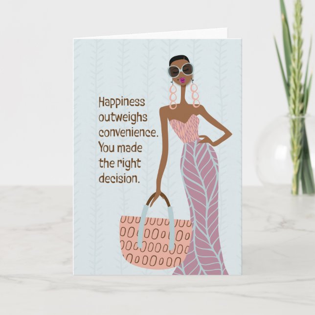 Cartão De Agradecimento Terapia de baixa chave - A felicidade supera... (Frente)