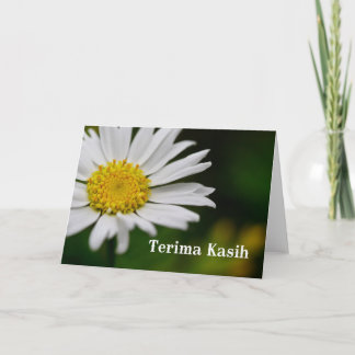 Cartão De Agradecimento Terima kasih - Obrigado em Malaio e Indonésia