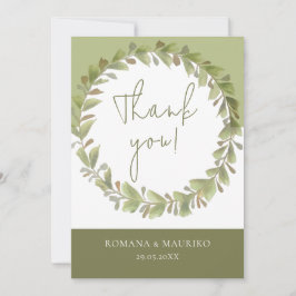 Cartão De Agradecimento Terra Verde Romântica Artística