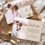 Cartão De Agradecimento Terracotta - Casamento Elegante - Foto de Obrigado<br><div class="desc">Casamento de Terracotta Minimalista Obrigado Cartões que têm uma foto na frente e atrás. Os cartões de agradecimento contêm uma tipografia cursiva moderna,  escrita com letra de mão,  que é elegante,  simples e moderna para usar após a celebração do dia do casamento.</div>