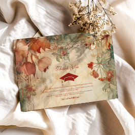 Cartão De Agradecimento Terracotta Festa de formatura