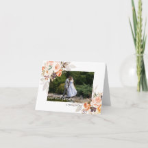 Terracotta Floral Boho Casamento de Outono Obrigad