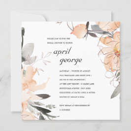 CARTÃO DE AGRADECIMENTO TERRACOTTA ORANGE FLORANGE CHÁ DE PANELA INVITE