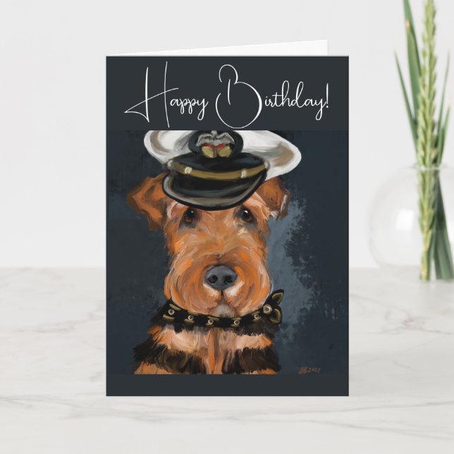 CARTÃO DE AGRADECIMENTO TERRIER AIREDALE        (Frente)