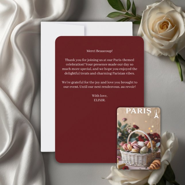 Cartão De Agradecimento Testemunha de Macaroons de Paris Patisseries (Criador carregado)