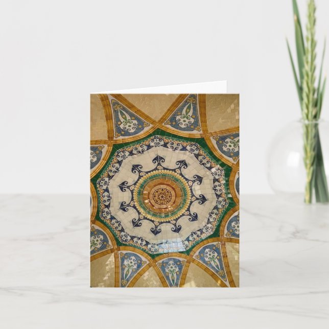 Cartão De Agradecimento Teto Mosaico Sant Pau (Frente)
