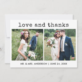 Cartão De Agradecimento Texto da Máquina de Digitalização Moderna Casament