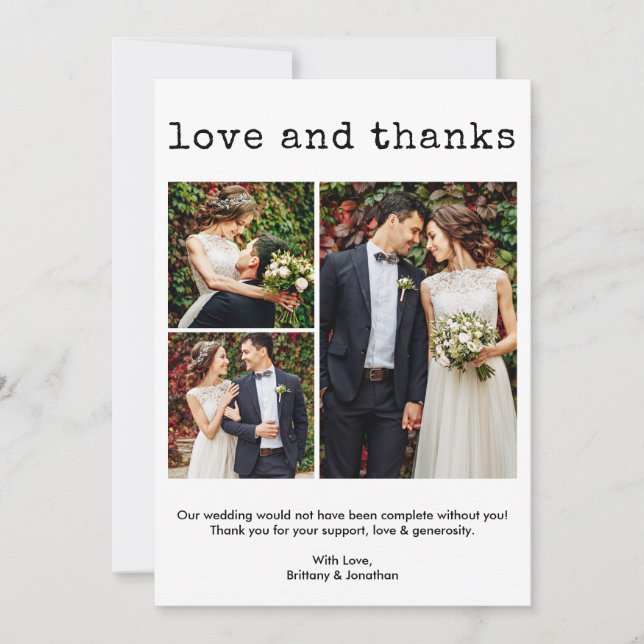 Cartão De Agradecimento Texto da Máquina de Digitalização Moderna Casament (Frente)