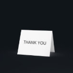 Cartão De Agradecimento Texto Editável Moderno | Branco e Cinza Escuro<br><div class="desc">Visual minimalista editável, edite como quiser!</div>