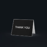 Cartão De Agradecimento Texto Editável Moderno | Preto e branco<br><div class="desc">Aspecto minimalista editável,  edite como quiser!</div>