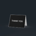 Cartão De Agradecimento Texto Editável Moderno | Preto e branco<br><div class="desc">Aspecto minimalista editável, edite como quiser!</div>