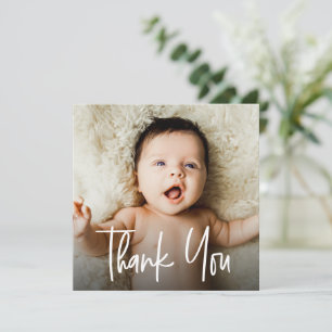 Cartão De Agradecimento Texto Sobreposto com Manchas Personalizado Foto Be