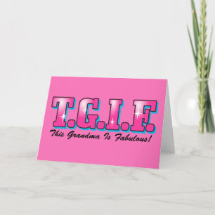 Cartão De Agradecimento TGIF Fabulous Grandma