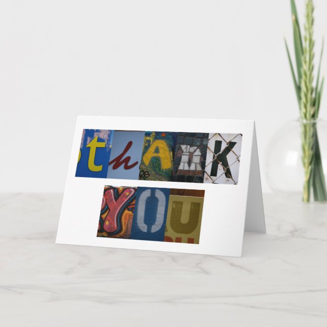 Cartão De Agradecimento Thank You (Frente)
