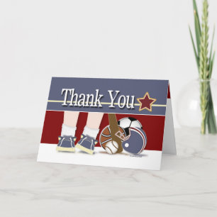 Cartão De Agradecimento Thank You All Sports Baby Gifts Template