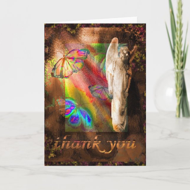 Cartão De Agradecimento Thank you angel (Frente)