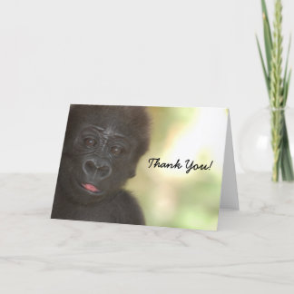 Cartão De Agradecimento THANK YOU Baby Gorilla Card