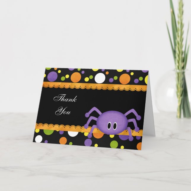 Cartão De Agradecimento Thank you birthday Halloween (Frente)