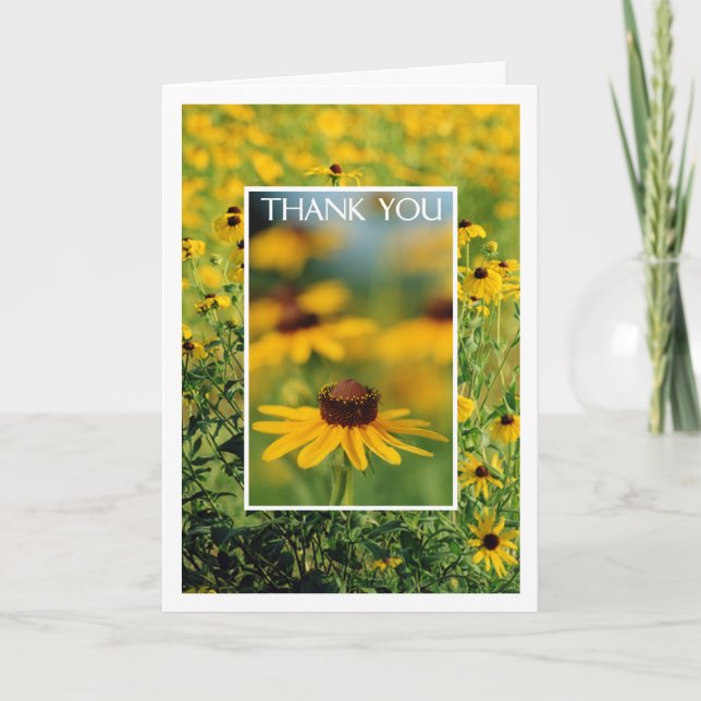 Cartão De Agradecimento Thank You - Black-Eyed Susans Greeting Card (Frente)