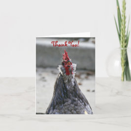 Cartão De Agradecimento Thank You, Blank, Rooster