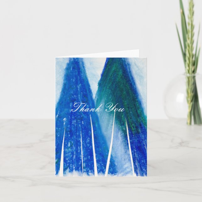 Cartão De Agradecimento Thank You - Blue Light's Dancin' Around (Frente)