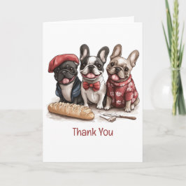 Cartão De Agradecimento Thank You Bonjour French Bulldogs