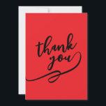 Cartão De Agradecimento Thank You Bright Red Classical Unique Simple Card<br><div class="desc">Specific, plain, eyecatching template at affordable price. Choose from variety of different card designs, types and fonts.</div>