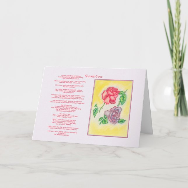 Cartão De Agradecimento Thank You Card (Frente)