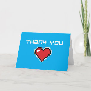 Cartão De Agradecimento Thank You Card - 8 Bit