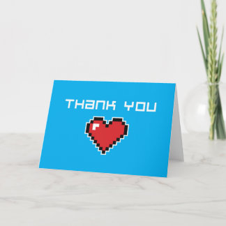 Cartão De Agradecimento Thank You Card - 8 Bit