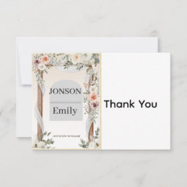 Cartão De Agradecimento  Thank You Card Elegant Wedding