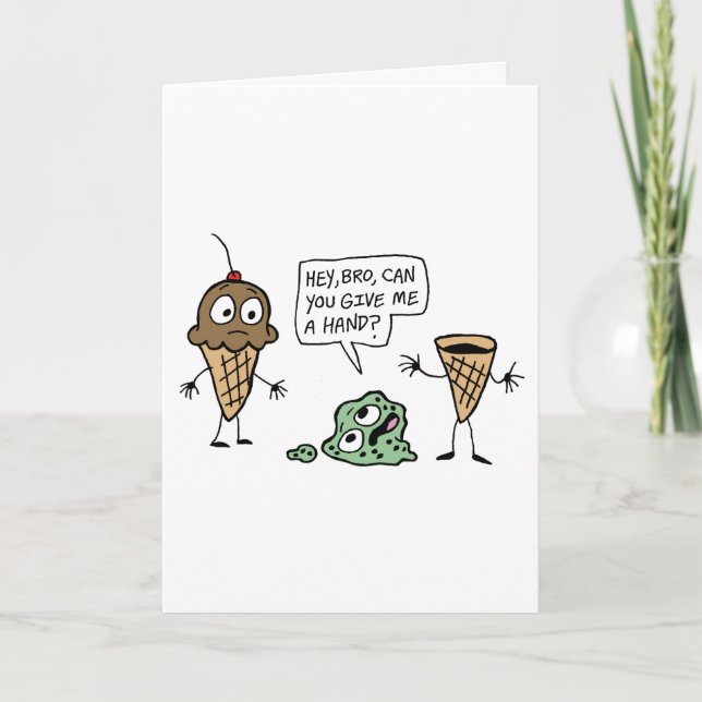 Cartão De Agradecimento Thank You Card featuring: Ice Cream! (Frente)