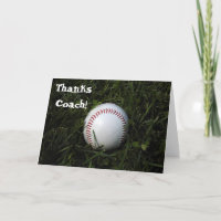 Thank You Card For Baseball Coach