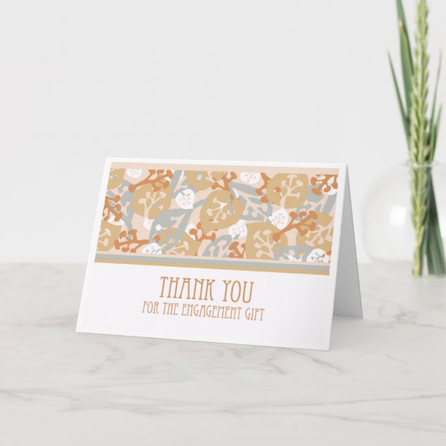 Cartão De Agradecimento Thank You Card for Engagement Gift, Nature Art (Frente)