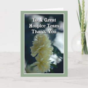 Cartão De Agradecimento Thank You Card For Hospice Team