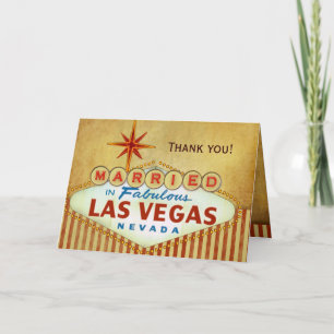 Cartão De Agradecimento Thank you Card for Las Vegas Wedding