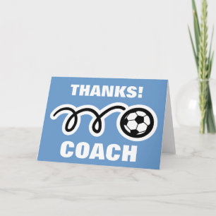 Cartão De Agradecimento Thank you card for soccer coach